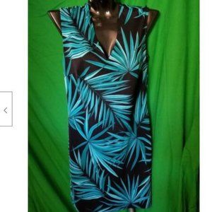 Michael Kors Womens Sleeveless dress black/teal